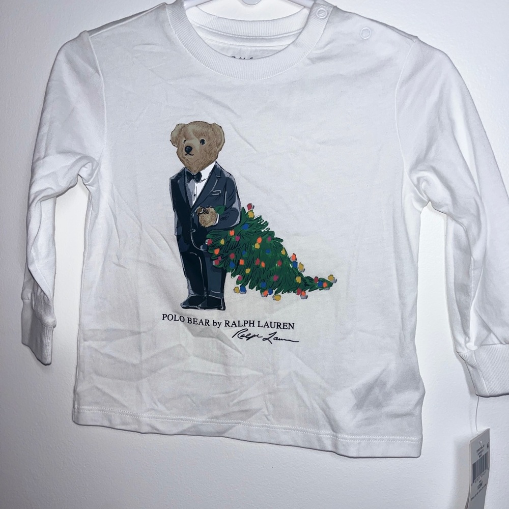 Polo bear by Ralph Lauren Christmas long sleeve 12m